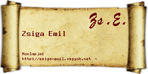 Zsiga Emil névjegykártya